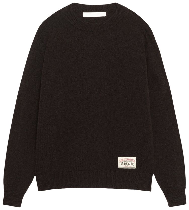Stussy x Our Legacy Work Shop Knitted Roundneck Sweater Dark Brown Surfman