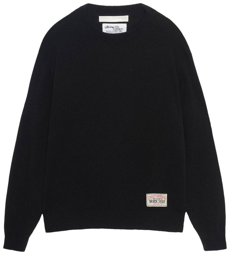 Stussy x Our Legacy Work Shop Knitted Roundneck Sweater Black Surfman