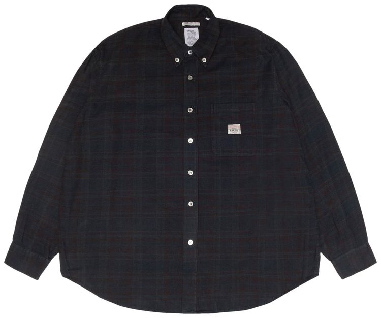 Stussy x Our Legacy Work Shop Check Shirt Overdyed Navy