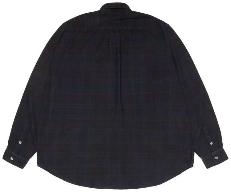 Stussy x Our Legacy Work Shop Check Shirt Overdyed Navy