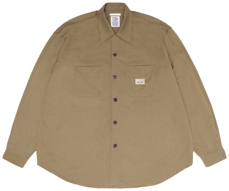 Stussy x Our Legacy Work Shop Rocco Shirt Olive Drab Wool