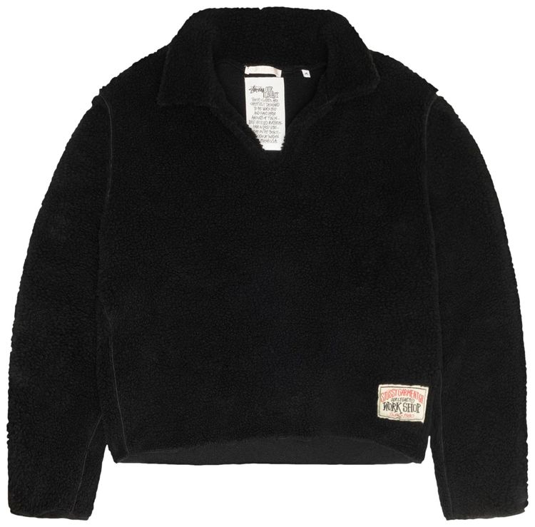 Stussy x Our Legacy Work Shop Runner Fleece Pullover Black