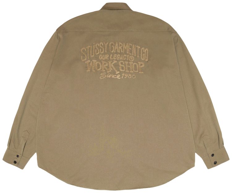 Stussy x Our Legacy Work Shop Rocco Shirt Olive Drab Wool