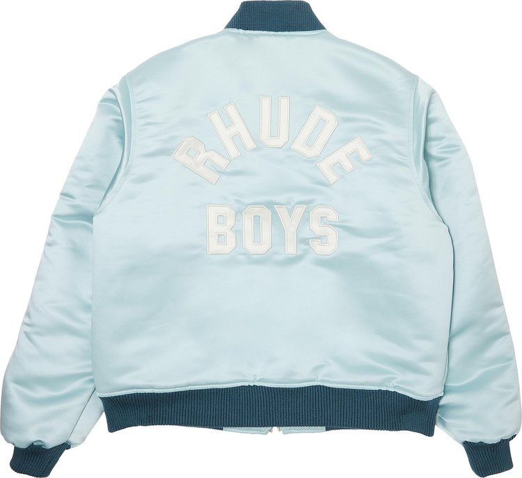 Rhude Boys 02 Satin Bomber MintCream