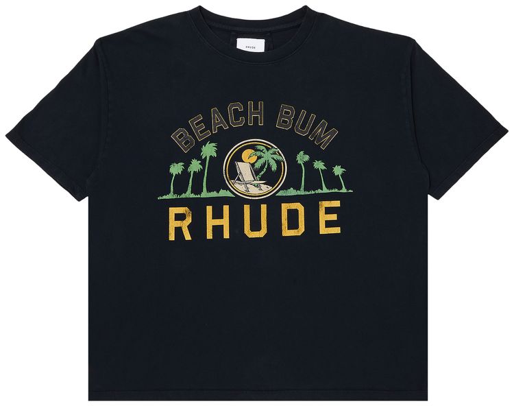 Rhude Palmera Tee Vintage Black