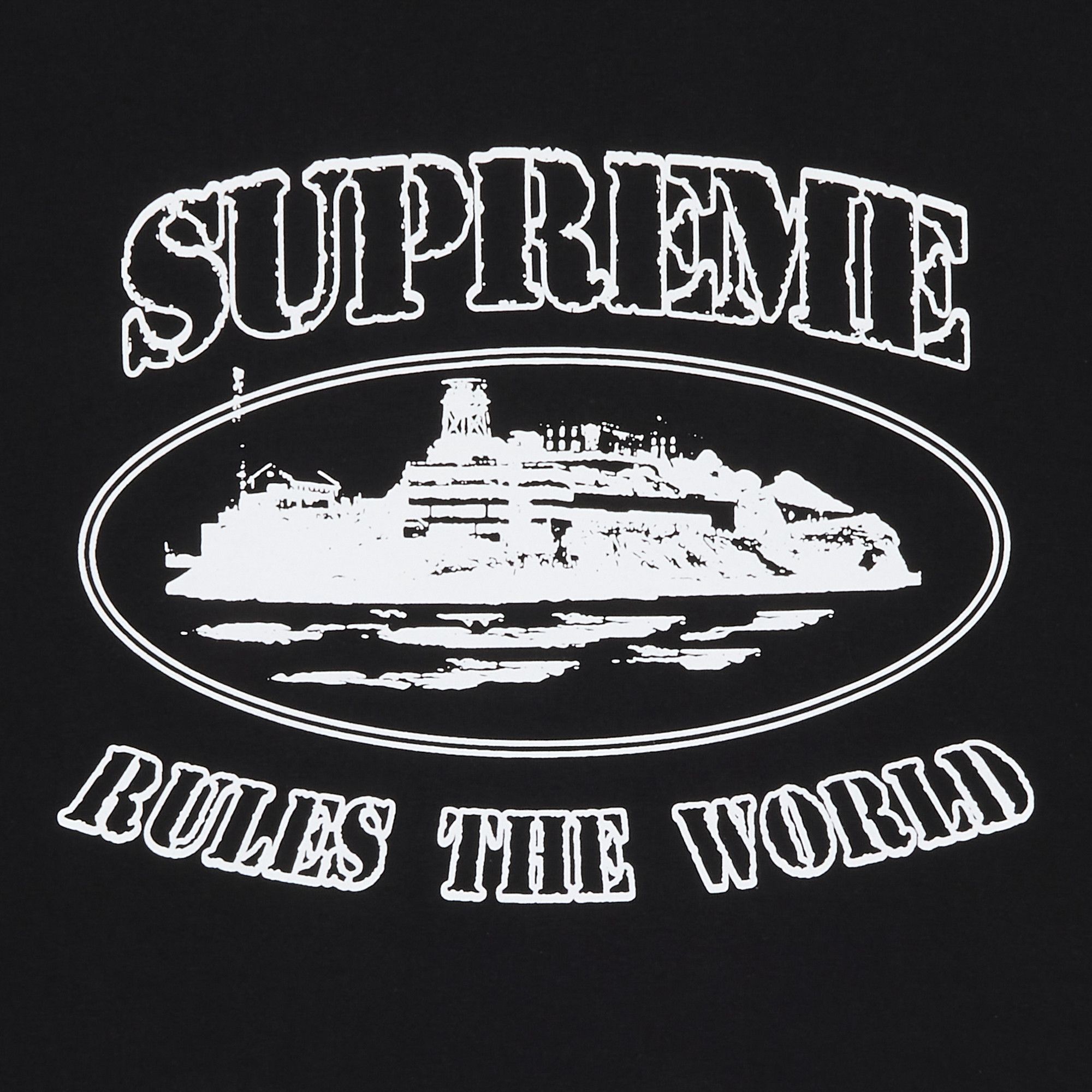 Size xl Supreme x Corteiz Rules The World Tee 'Black'