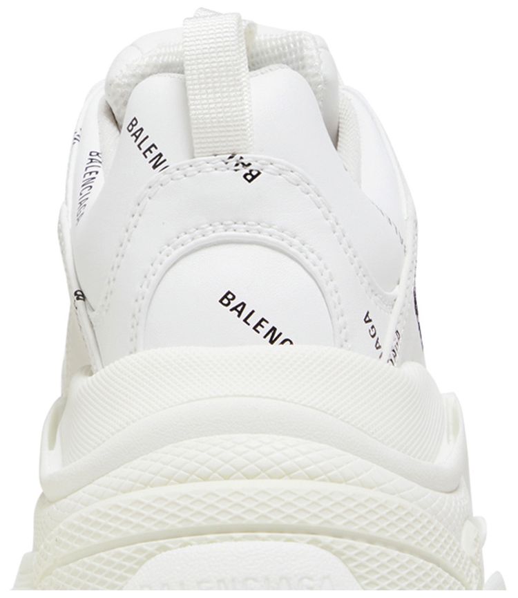 Balenciaga Wmns Triple S Sneaker All Over Logo   White