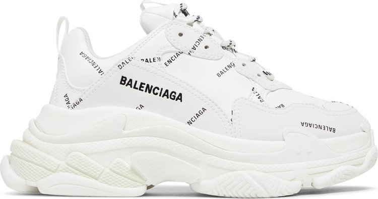 Balenciaga Wmns Triple S Sneaker 'All Over Logo - White'