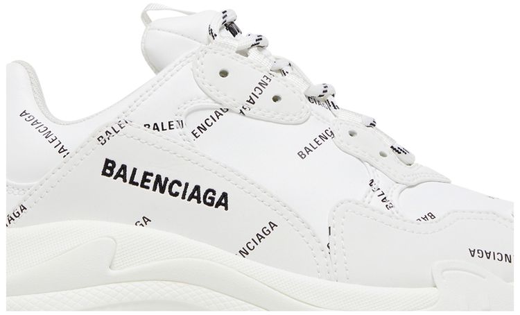 Balenciaga Wmns Triple S Sneaker All Over Logo   White