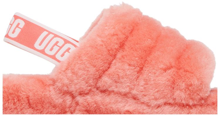 UGG Wmns Fluff Yeah Slide Vibrant Coral