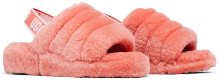UGG Wmns Fluff Yeah Slide Vibrant Coral