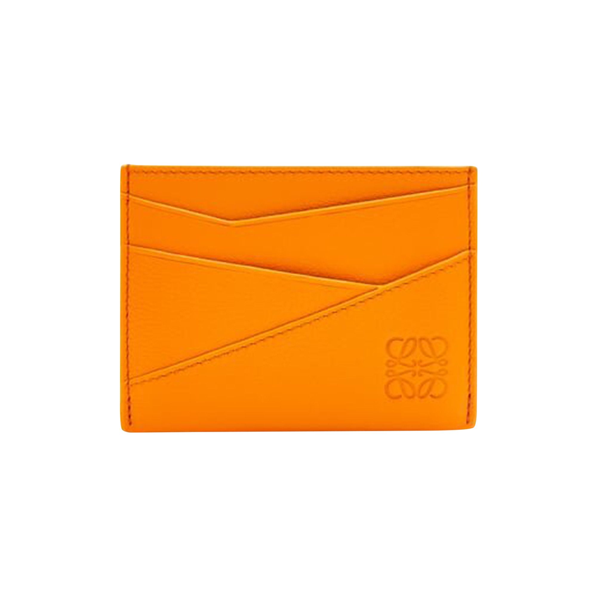 Buy Loewe Puzzle Plain Cardholder 'Bright Mandarin' - C510Q77X02