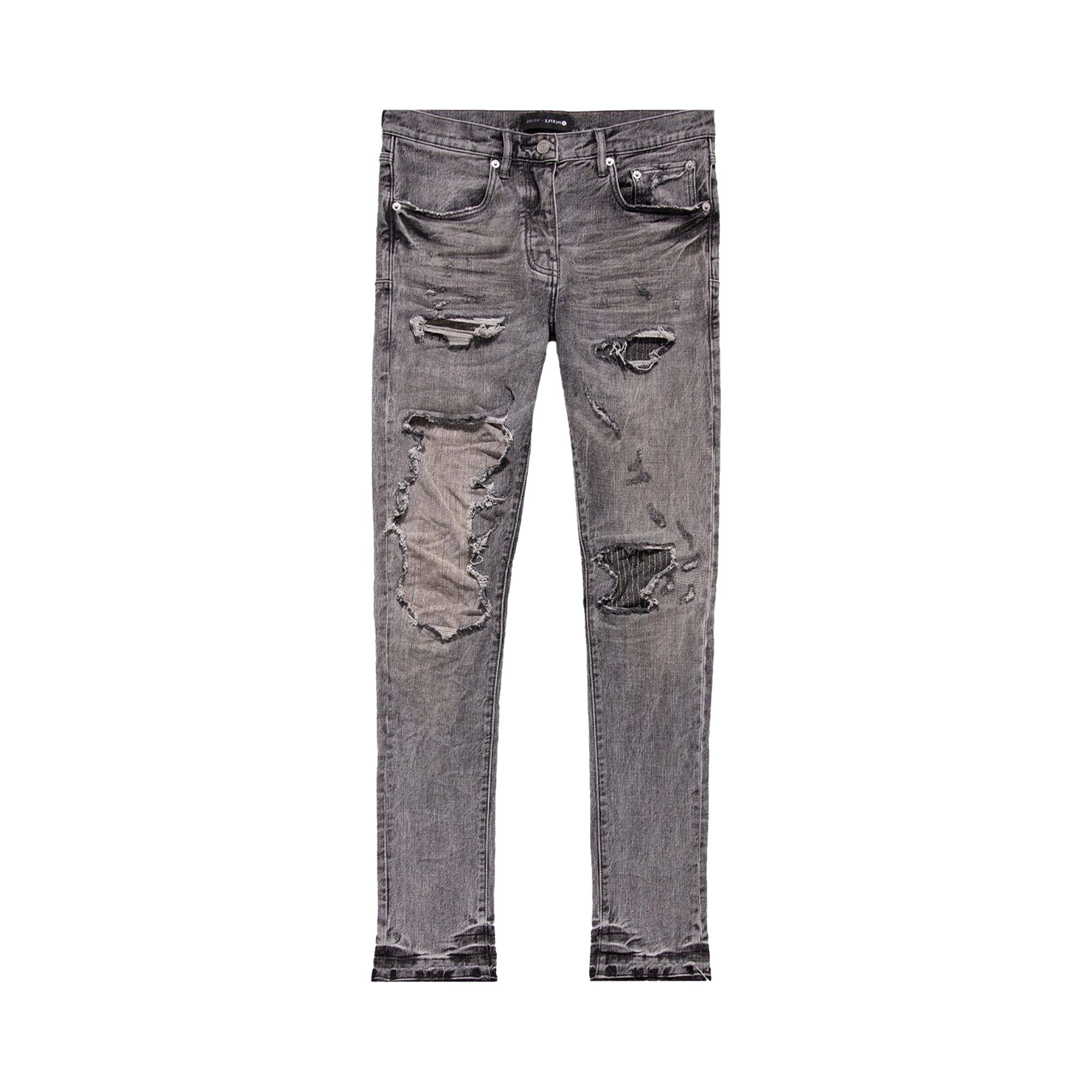 Buy PURPLE BRAND Stitch Patch Repair Jeans 'Grey' - P001 LGSR422