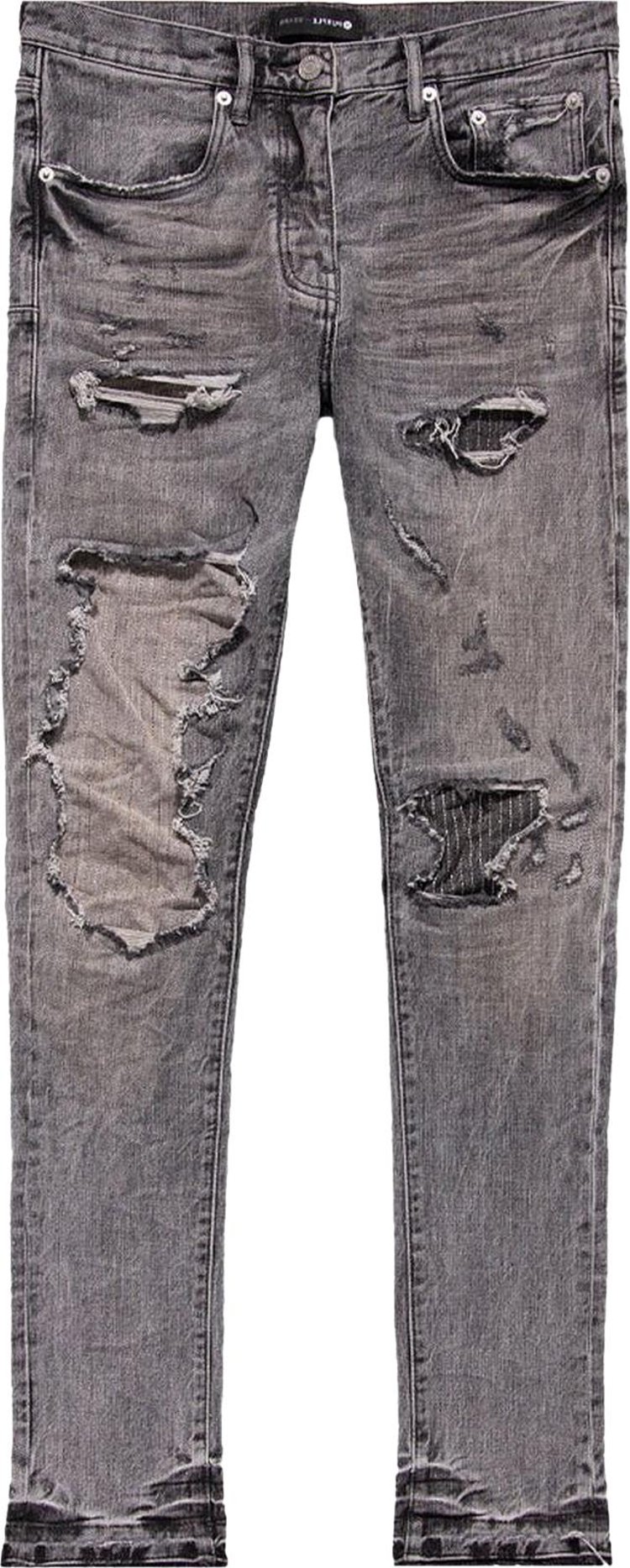 Buy PURPLE BRAND Stitch Patch Repair Jeans 'Grey' - P001 LGSR422 | GOAT