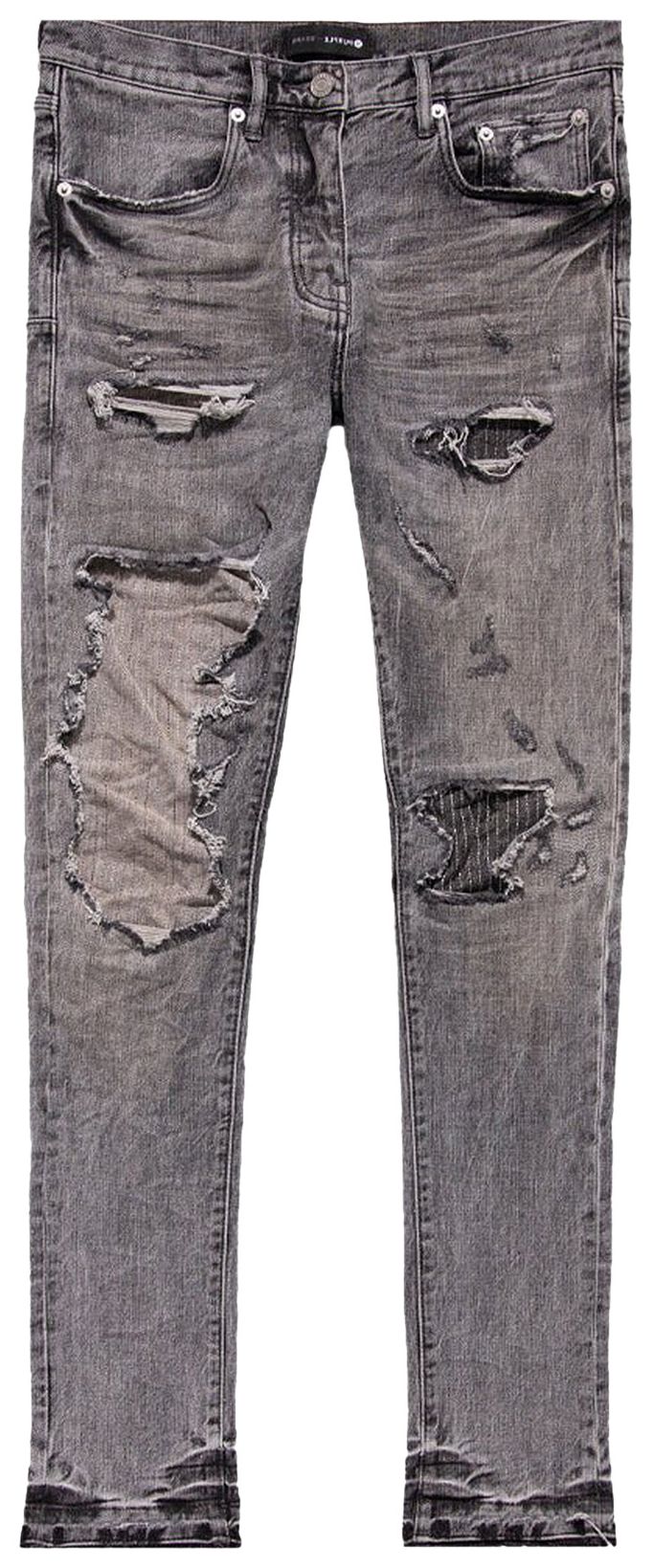 Buy PURPLE BRAND Stitch Patch Repair Jeans 'Grey' P001 LGSR422 GOAT