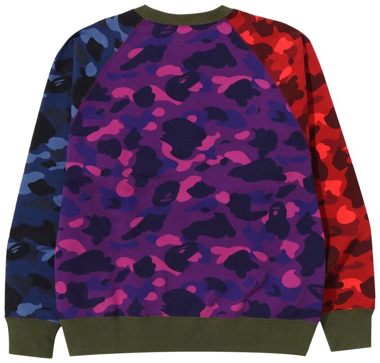BAPE Crazy Camo Relaxed Fit College Crewneck Multicolor