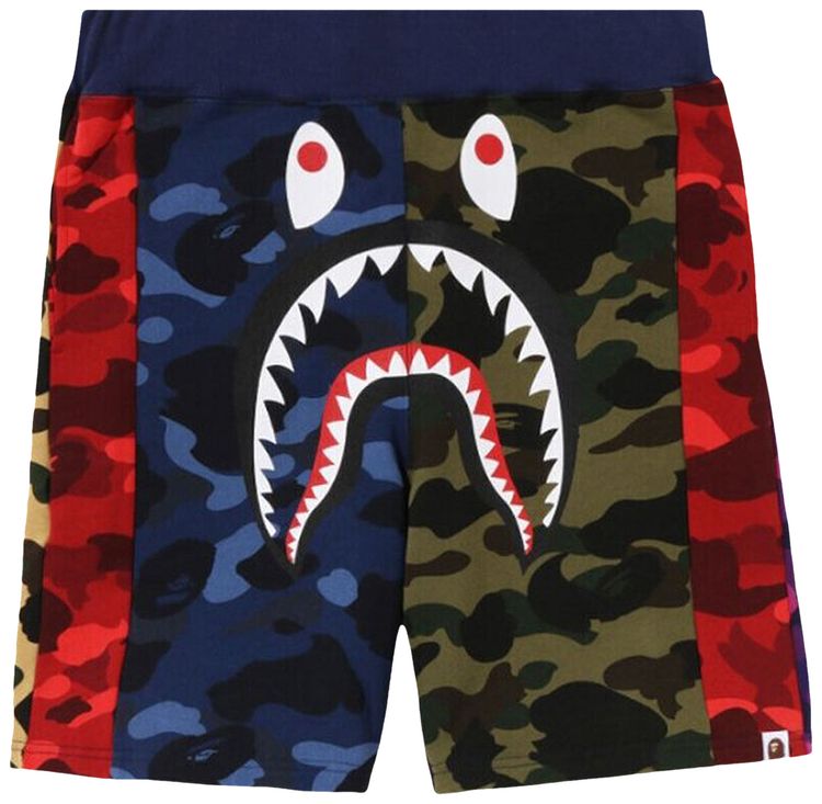BAPE Mix Camo Crazy Sweat Shorts Multicolor