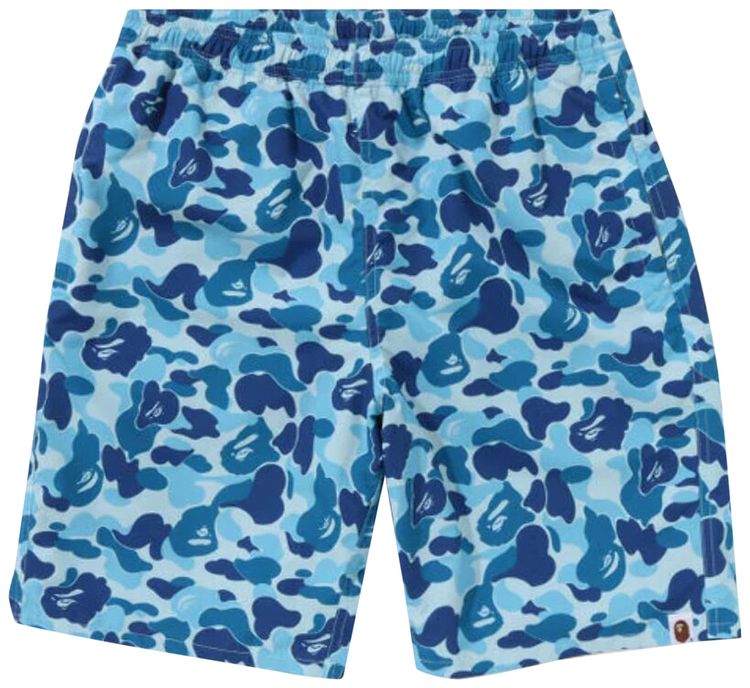 BAPE ABC Camo Beach Shorts Blue
