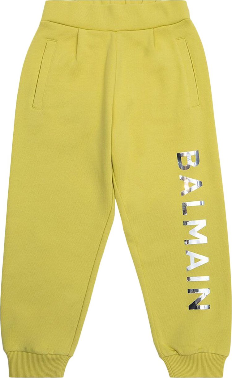 Balmain Kids Logo Printed Elastic Sweatpants 'Yellow'