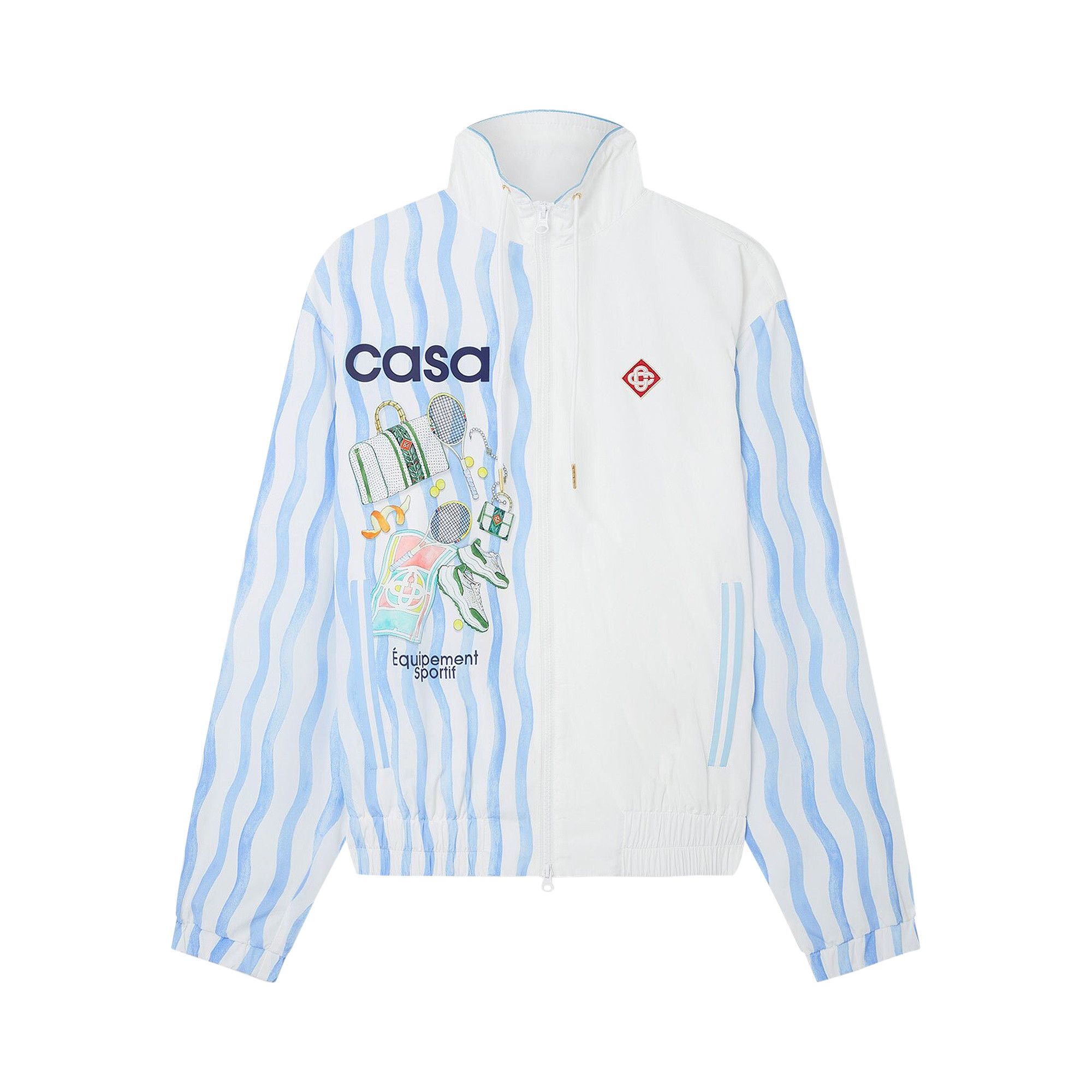 Buy Casablanca Shellsuit Nylon Jacket 'White' - MPS24 JK 033 01