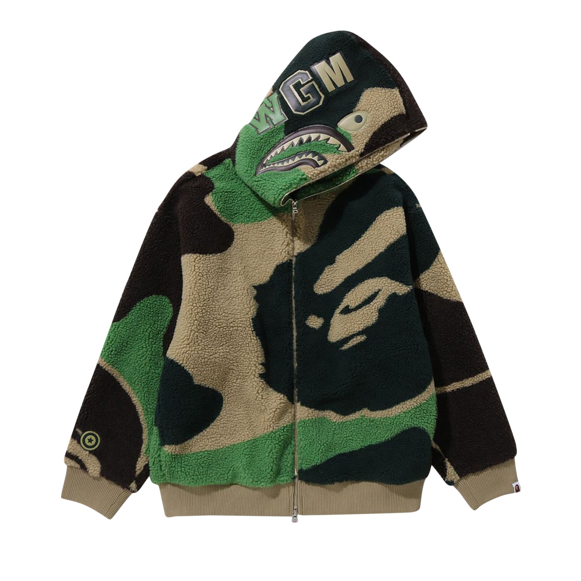 Bape shark green camo top