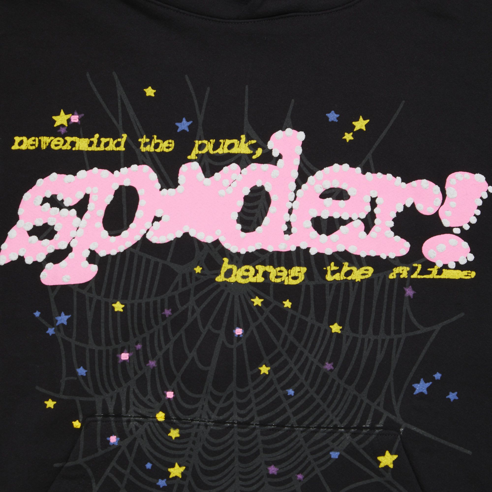 Buy Sp5der P*nk V2 Hoodie 'Black' - 2406 1FW230106PVH BLAC