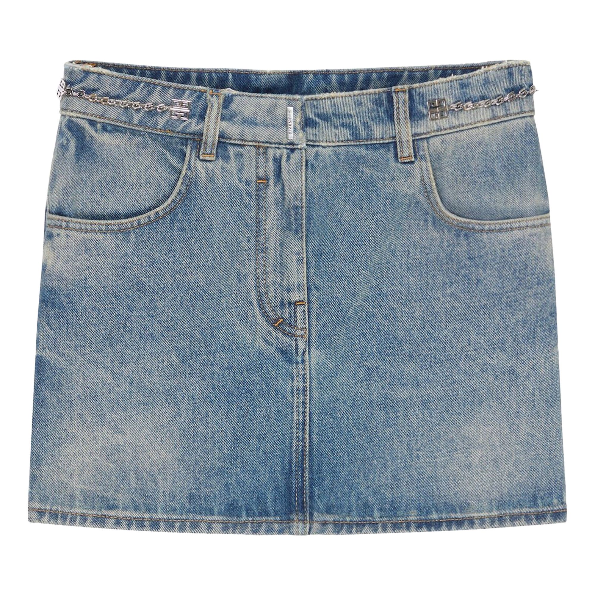 ミニスカート GIVENCHY SS24 Denim mini skirt (BW40SQ5Y9N 420) Buy Givenchy Chain Detailed Mini Denim Skirt 'Medium Blue