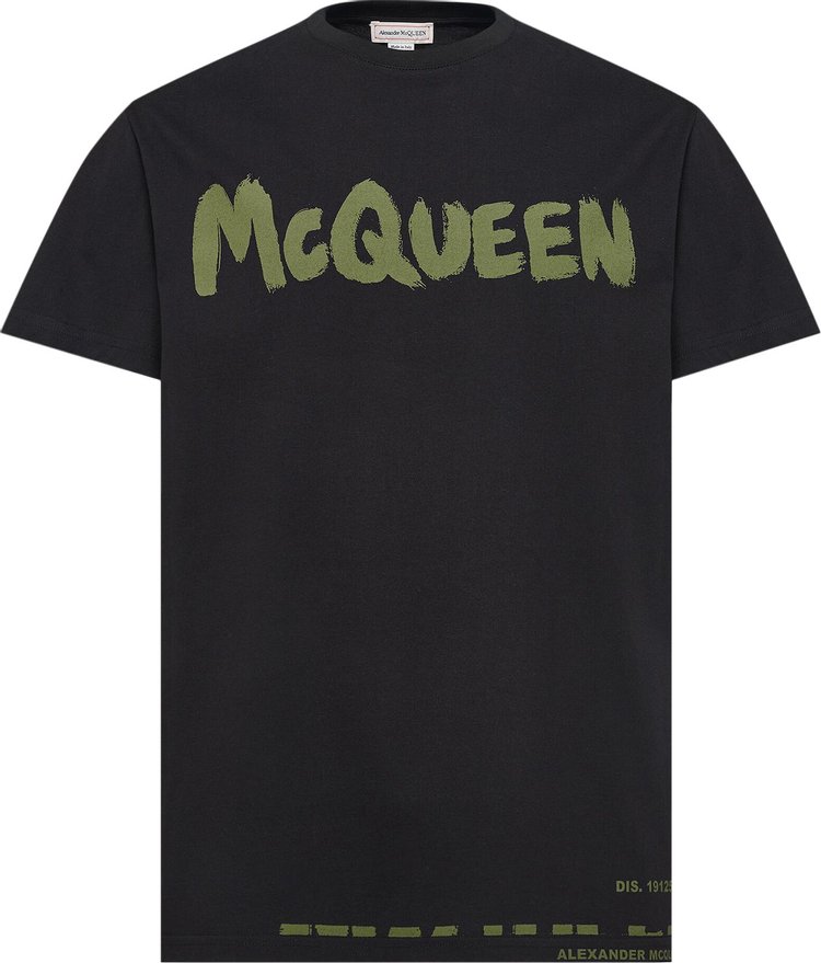 Alexander McQueen Graffiti T-Shirt 'Black/Khaki'