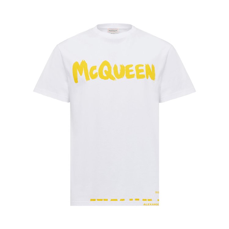 Alexander McQueen Graffiti T-Shirt 'White/Yellow'