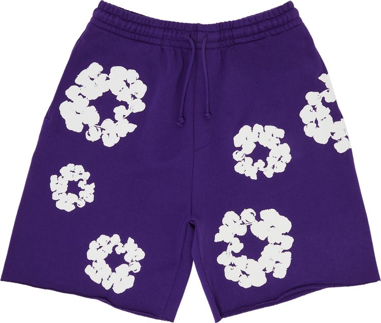 Denim Tears The Cotton Wreath Shorts 'Purple'