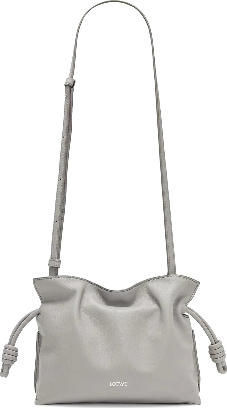 Loewe Flamenco Clutch Mini Bag Pearl Grey