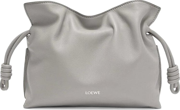 Loewe Flamenco Clutch Mini Bag Pearl Grey