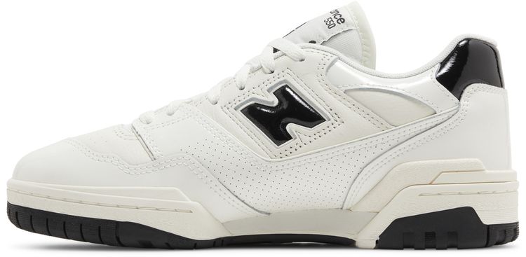 New Balance 550 Patent Leather Pack   Sea Salt Black