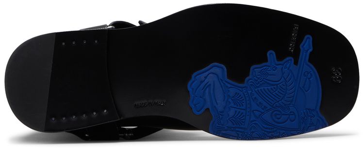 Burberry Wmns Leather Saddle Low Boot Black