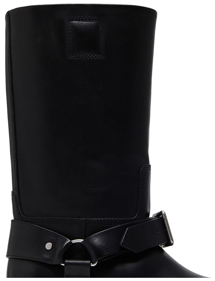 Burberry Wmns Leather Saddle Low Boot Black