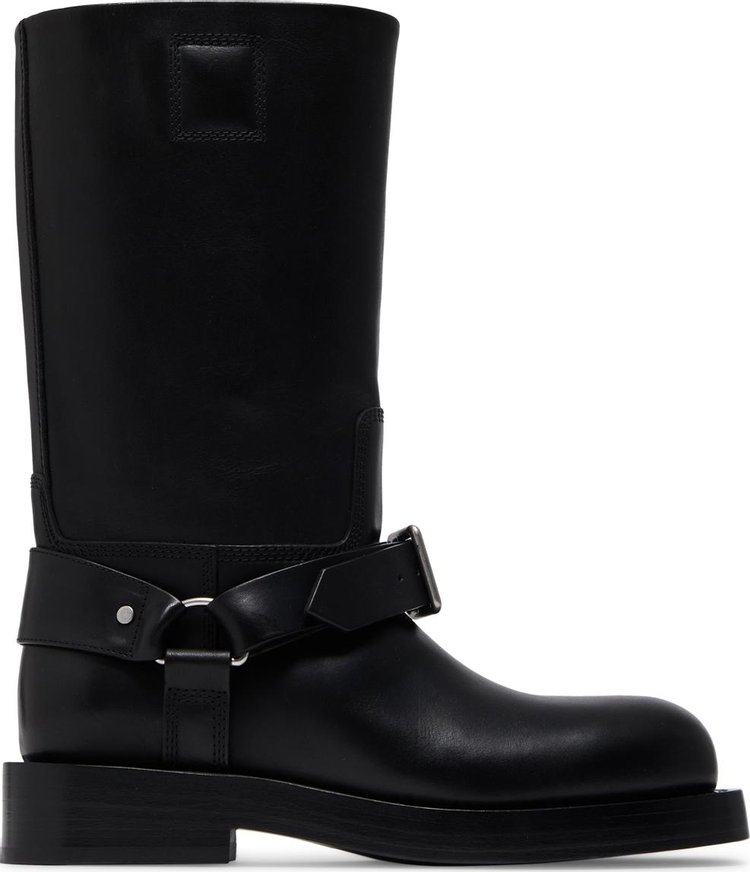 Burberry Wmns Leather Saddle Low Boot 'Black'