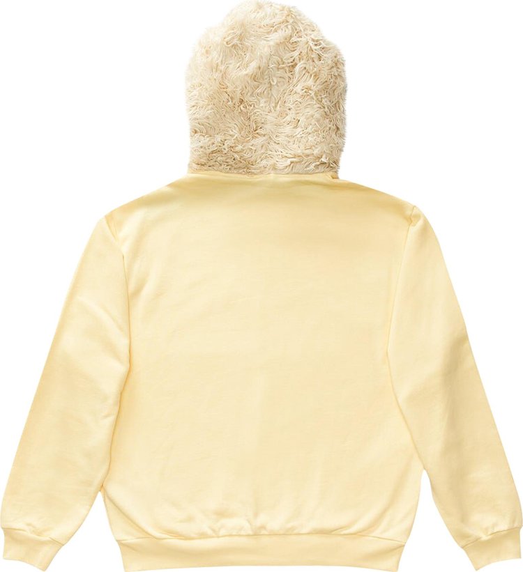 Marni Faux Fur Hooded Sweatshirt Yellow