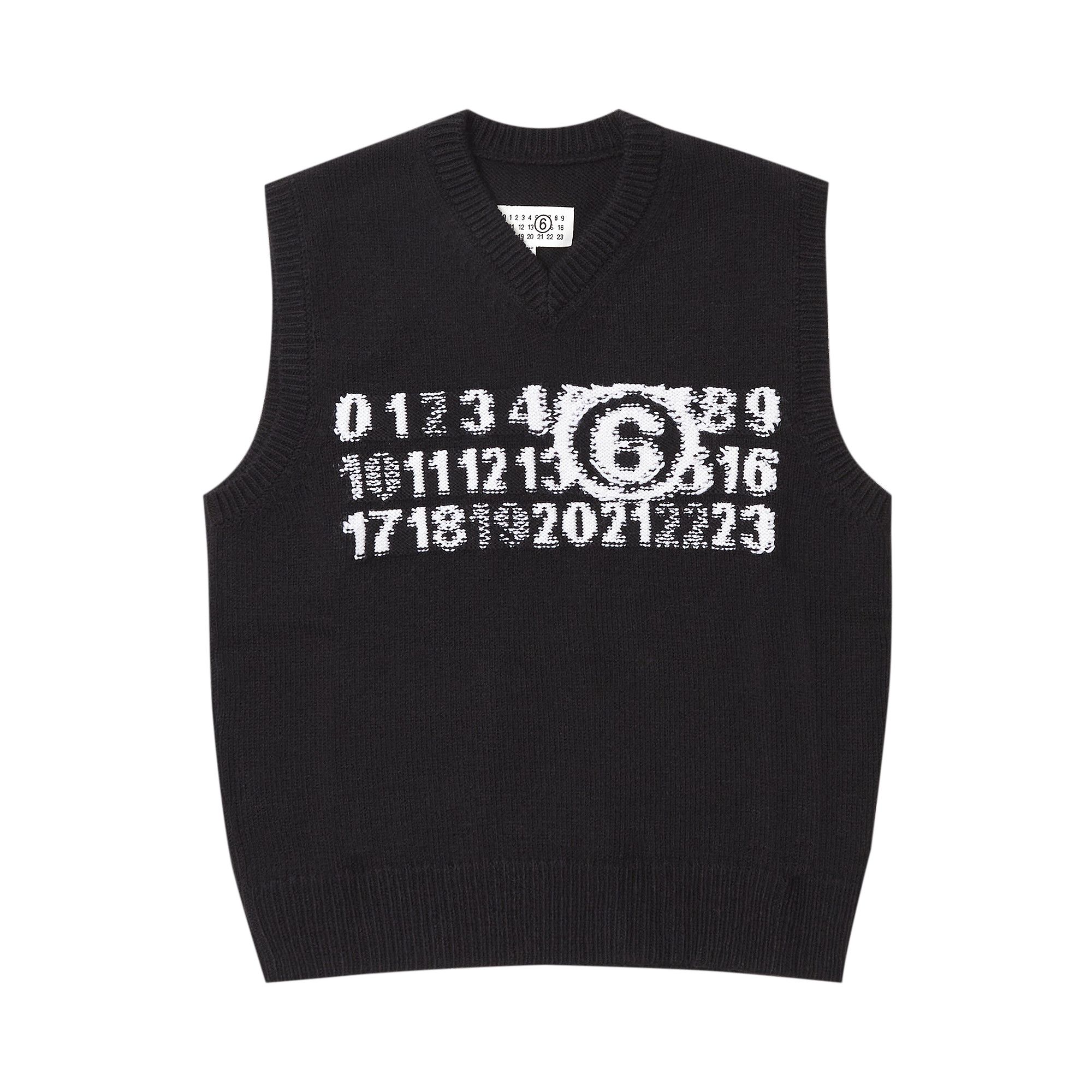 Buy MM6 Maison Margiela Logo Sleeveless Sweater Vest 'Black