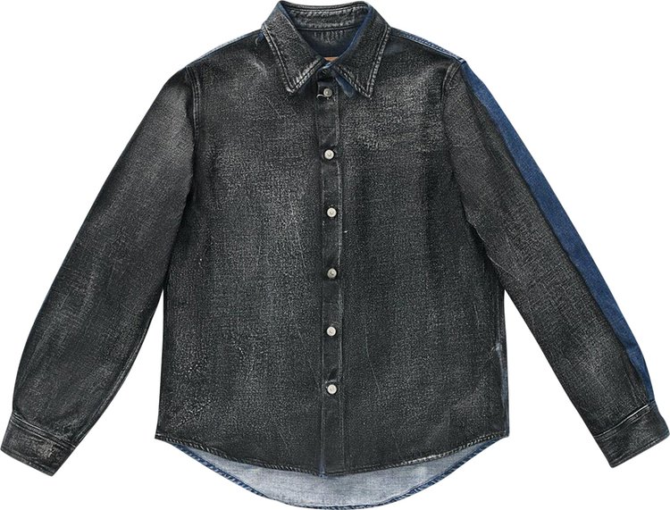 MM6 Maison Margiela Long Sleeve Denim Shirt Grey