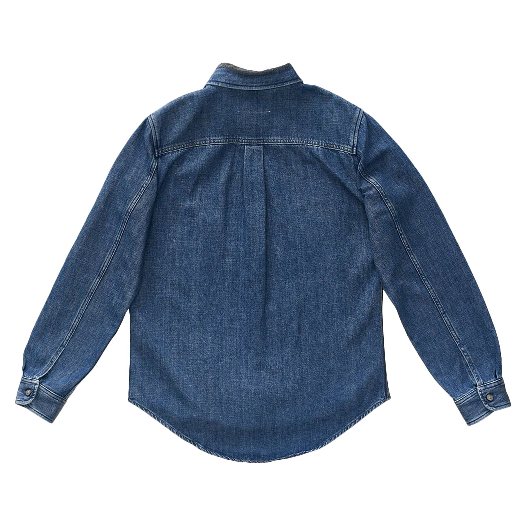 Buy MM6 Maison Margiela Long-Sleeve Denim Shirt 'Grey' - S52DT0021