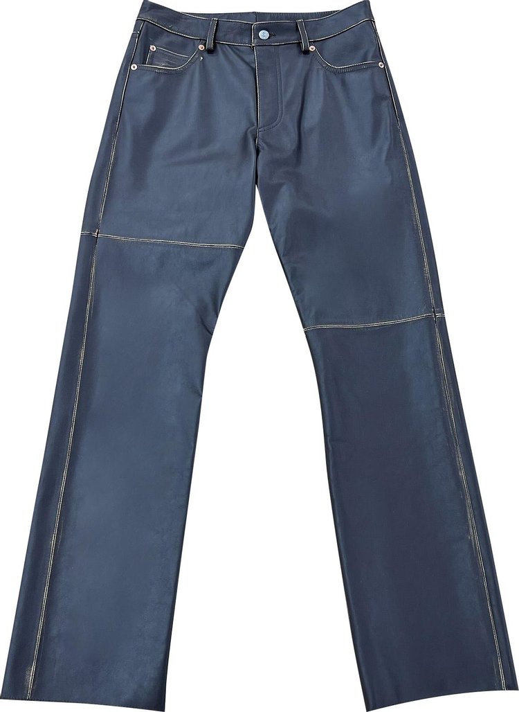MM6 Maison Margiela 5 Pocket Leather Pant 'Blue'