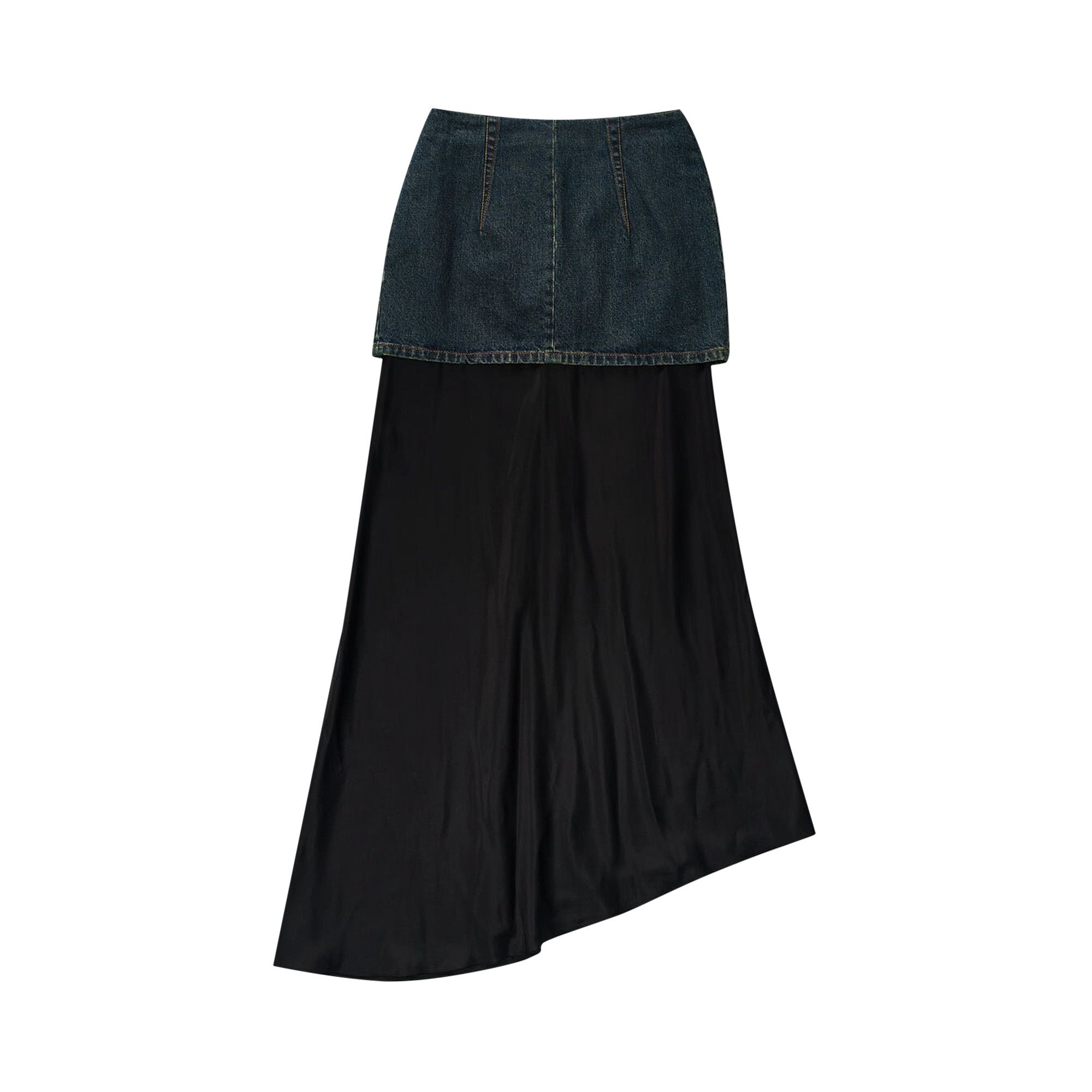 Buy MM6 Maison Margiela Mixed Denim Long Skirt 'Blue