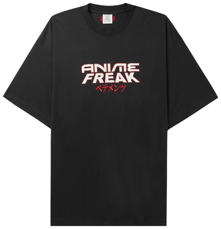Vetements Anime Freak T Shirt Black