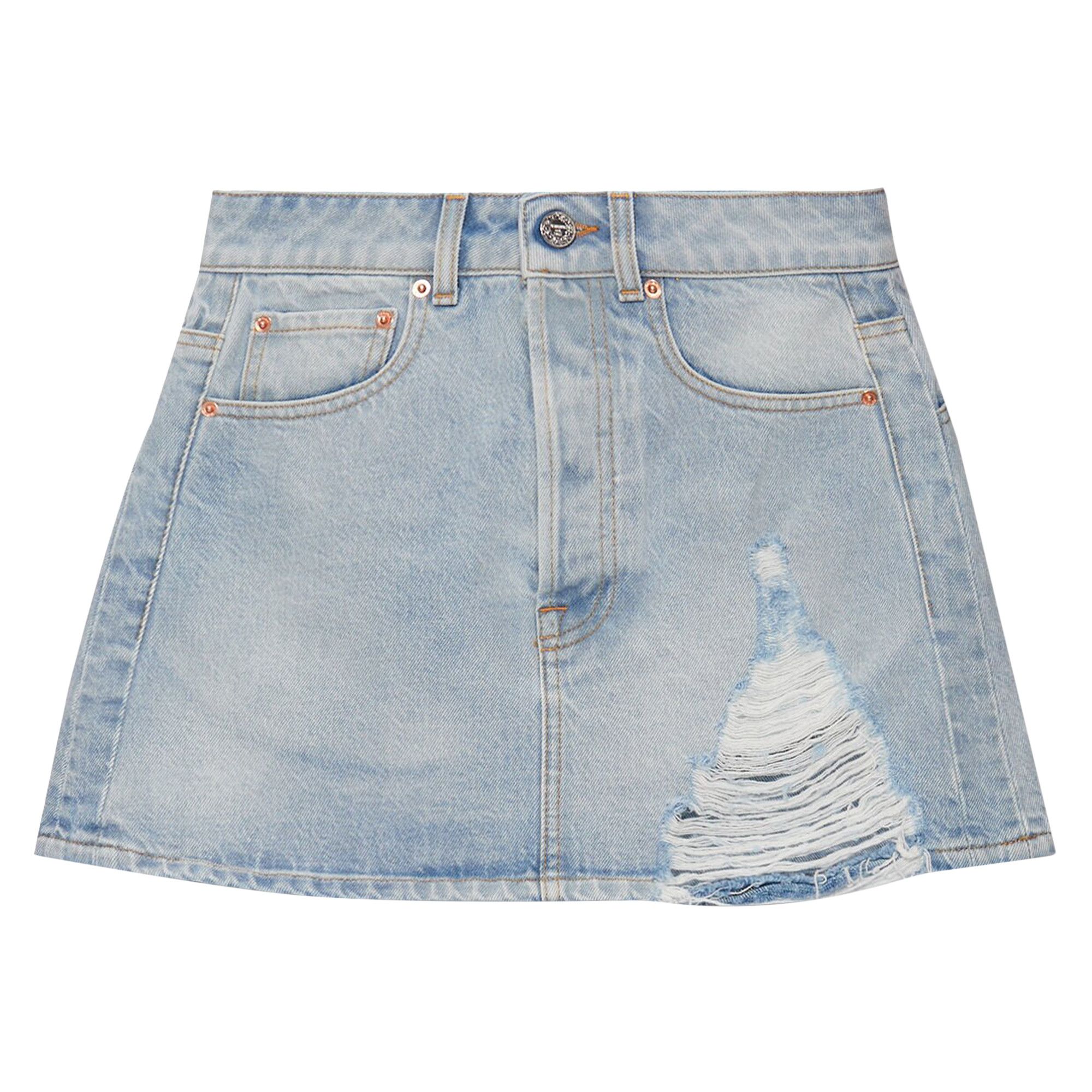 Buy Vetements Destroyed Denim Mini Skirt 'Blue' - WE64SK750N