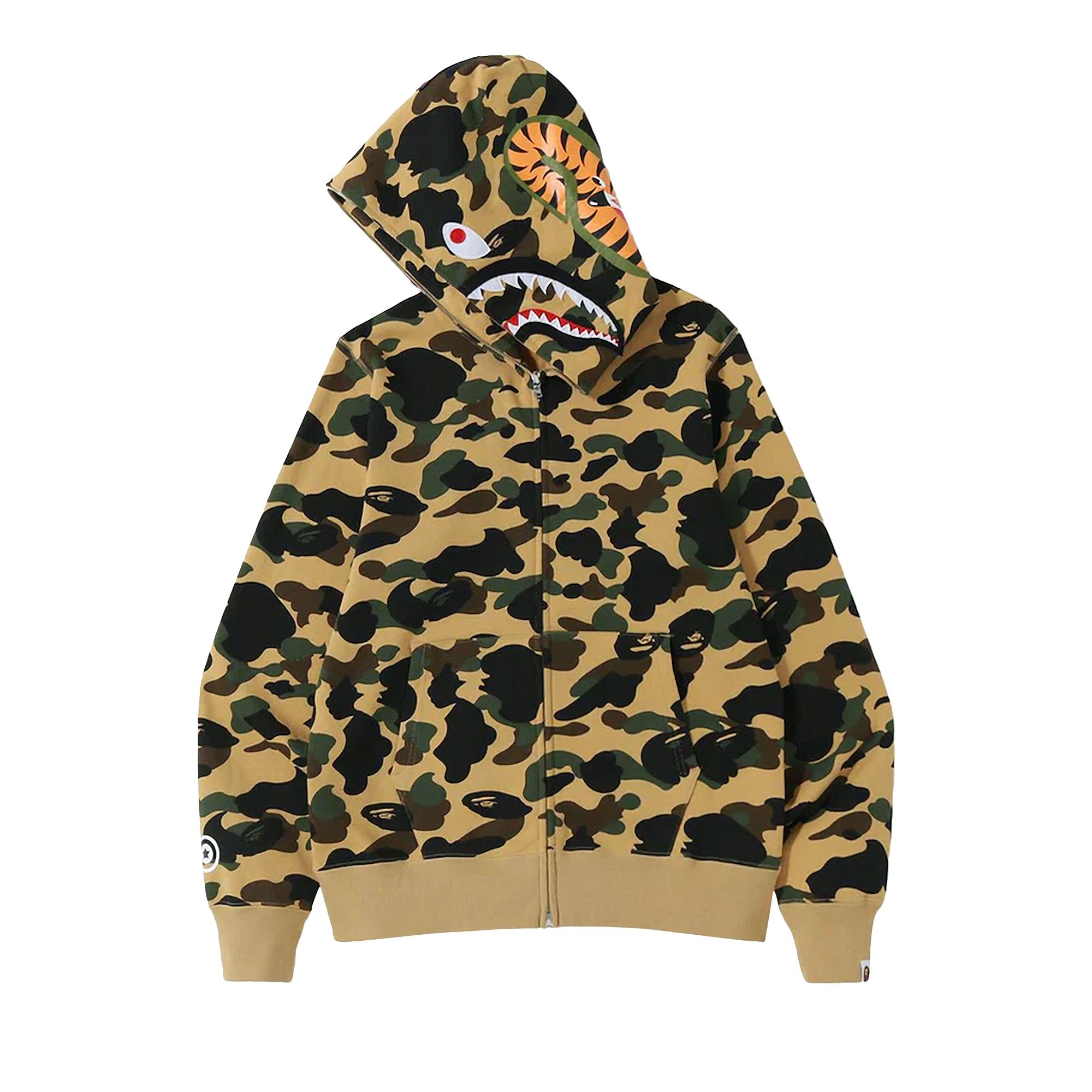 Buy BAPE 1st Camo Shark Full Zip Hoodie Yellow 1J80 115 009 YELLOW GOAT CA