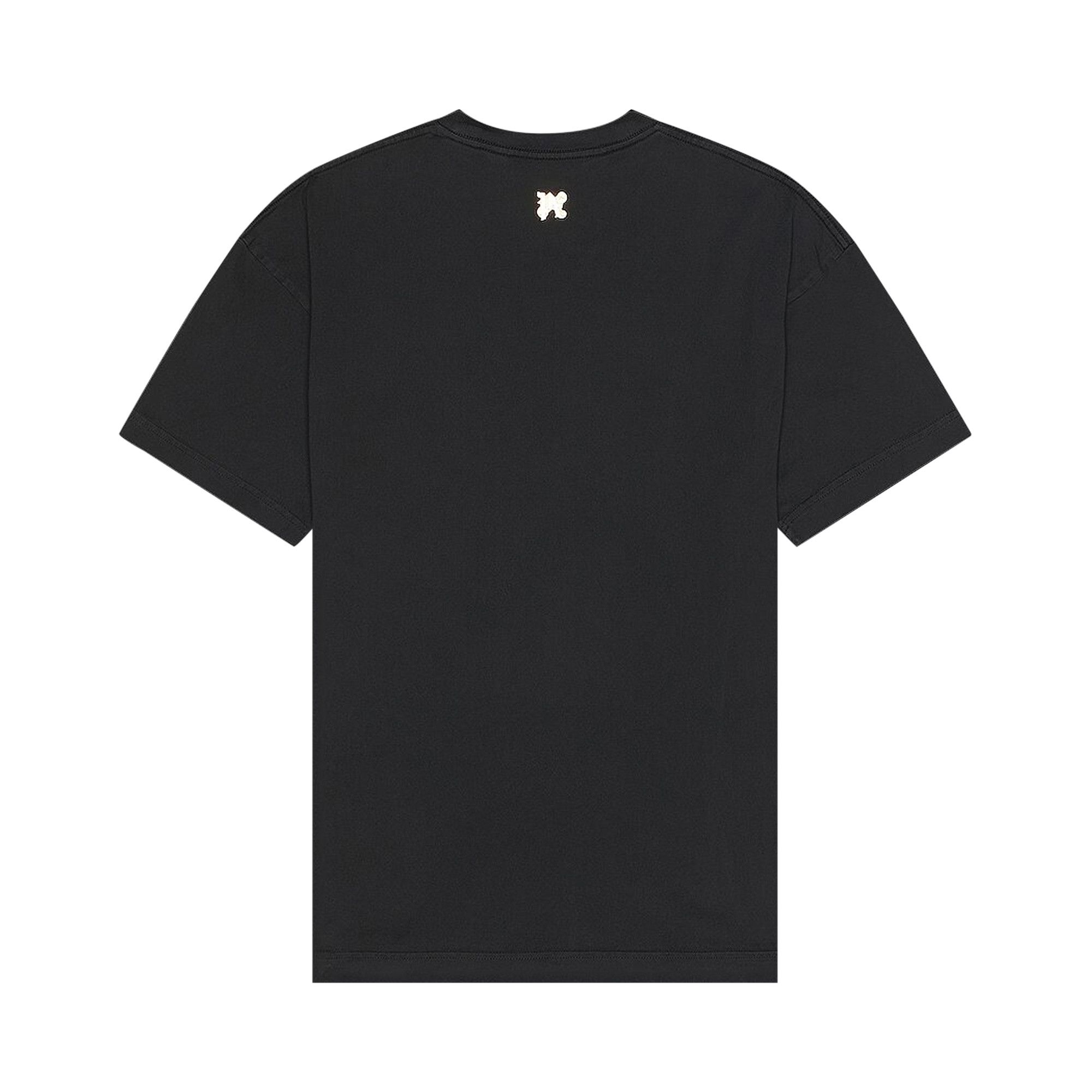 Tシャツ・カットソー Palm Angels PMAA072R24JER002 FOGGY T-shirt Palm Angels Foggy logo-print T-shirt | Black | FARFETCH