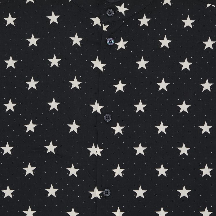 Balmain Short Sleeve Stars Print Shirt BlackIvory