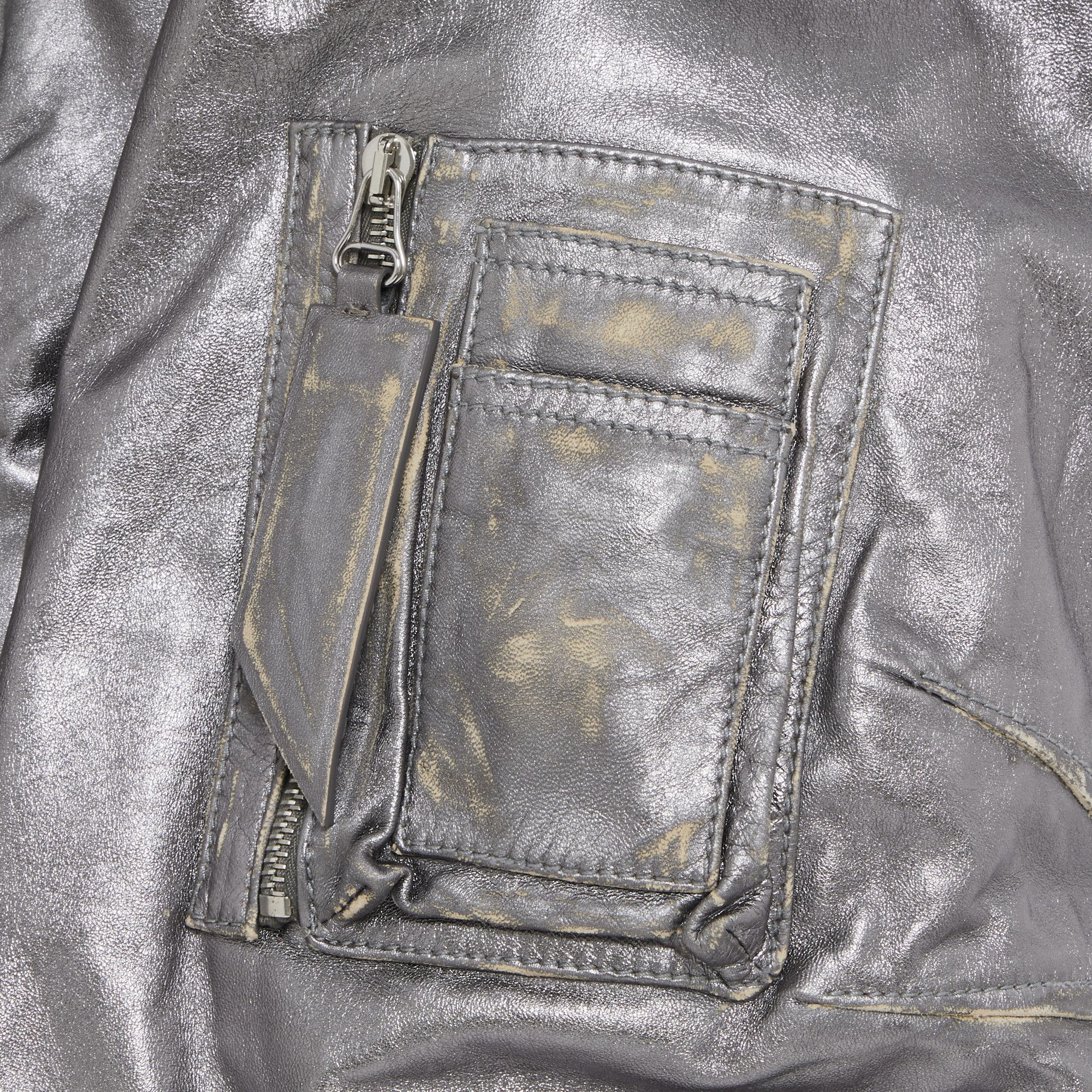 ブルゾン THE ATTICO Women Bomber Jackets 246WCB56L094D002 Silver Buy The Attico Metallic Bomber Jacket 'Silver' - 246WCB56