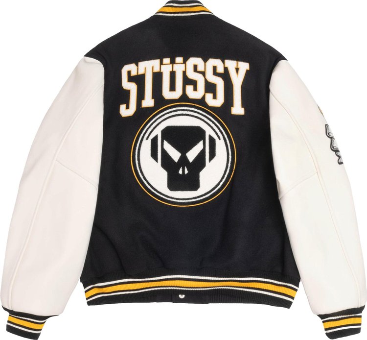 Stussy x Goldie Metalheadz 30 Varsity Jacket Black