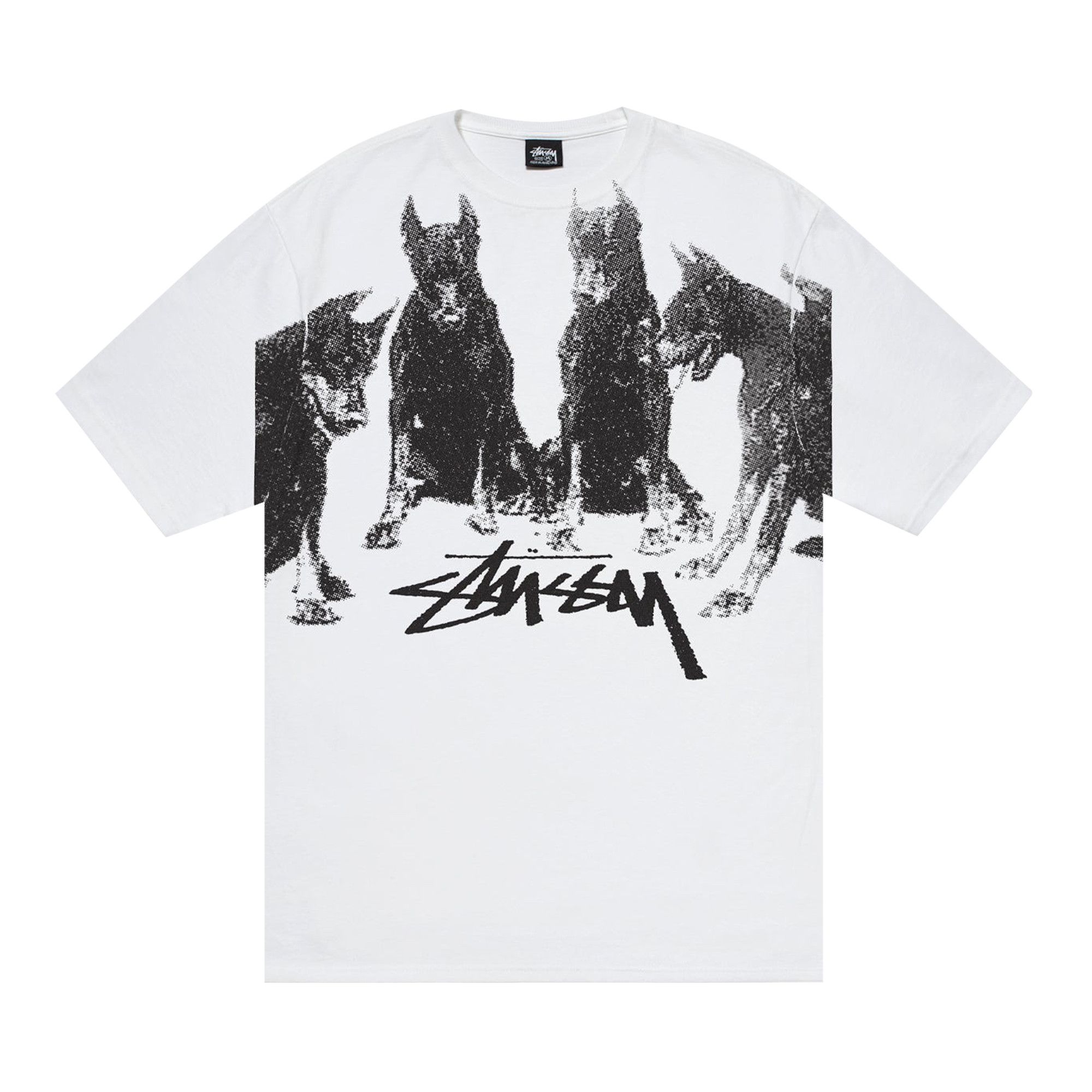 Tシャツ・カットソー Stussy Unisex Doberman T-Shirt White 1904997-1201 Buy Stussy Dobermans Tee 'White' - 1904997 WHIT | GOAT